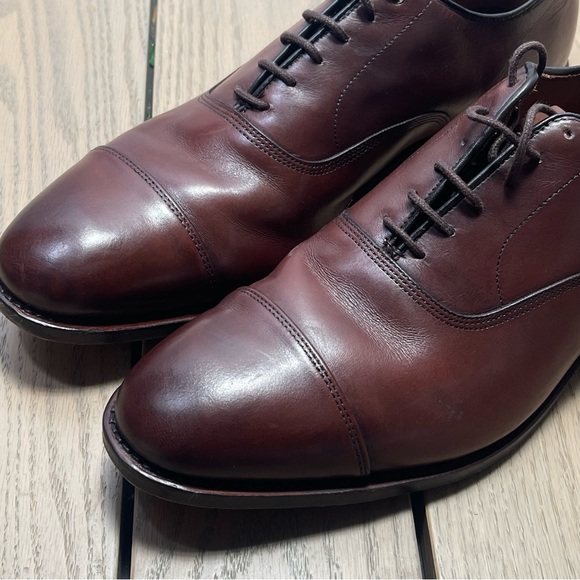 Allen Edmonds "PARK AVENUE" Men's Sz 12D Cap Oxfords USA Burgundy - Picture 4 of 12